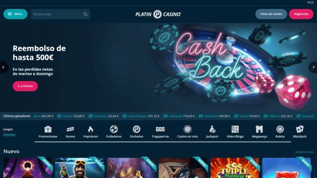 Platincasino screenshot 2