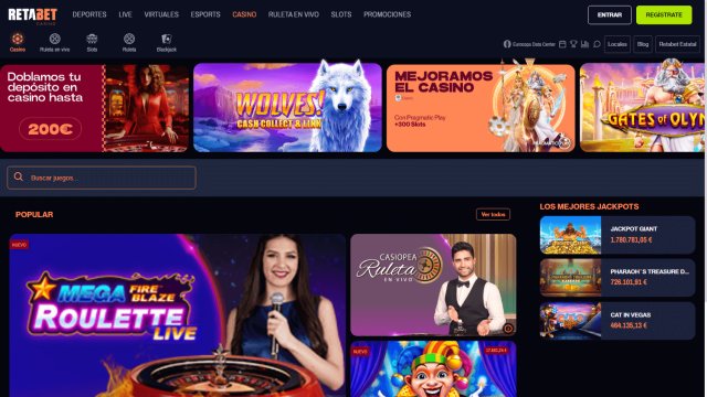 RETAbet Casino screenshot 1