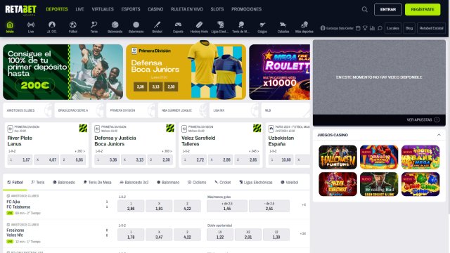 RETAbet Casino screenshot 2