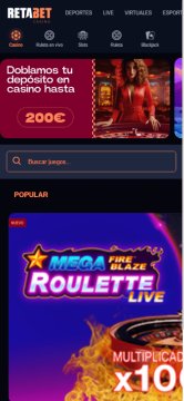 RETAbet Casino screenshot 4