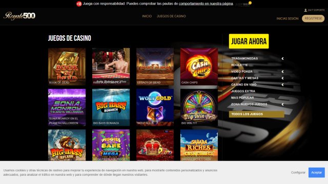 Royale500 Casino screenshot 1