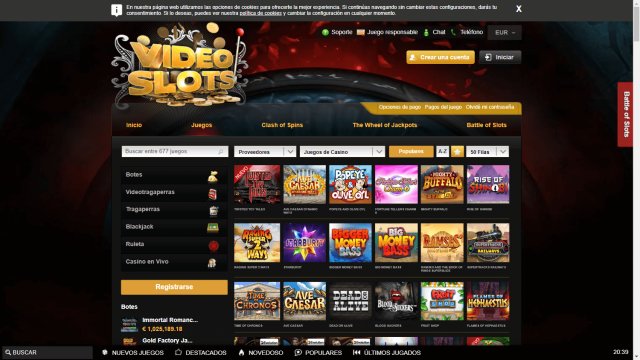 Videoslots Casino screenshot 1