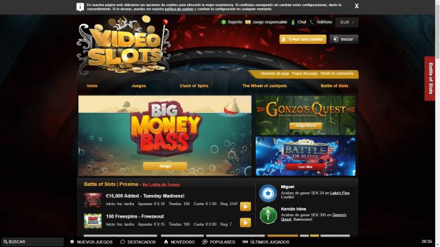 Videoslots Casino screenshot 2