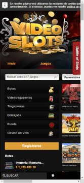 Videoslots Casino screenshot 3