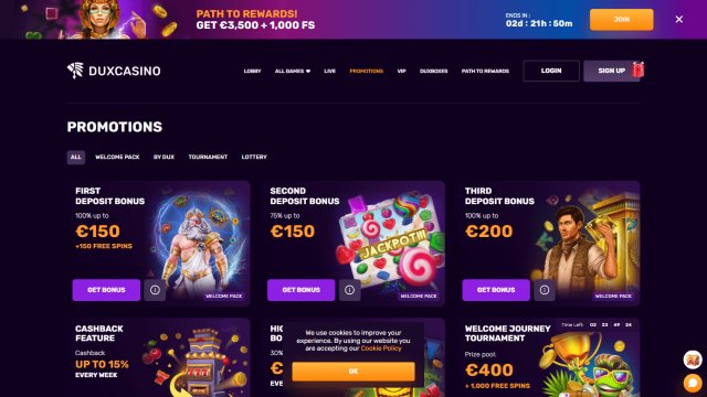 Duxcasino screenshot 3