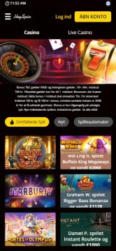 HeySpin Casino screenshot 2